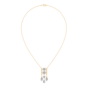 Princesa Marquesa corte pera oro blanco 14K/18K diamante Natural gota colgante collar joyería fina para mujer - Product Image 5