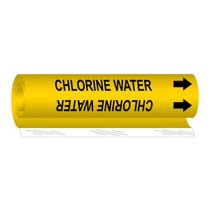 Marcador de Tuberías de Agua con Cloro de Alto Rendimiento y Resistente a Químicos Brady para Tuberías Industriales - Product Image 1