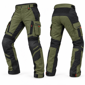 Pantalon de cyclisme pour adultes, imperméable, coupe-vent, respirant, anti-UV, pantalon de vélo pour l'extérieur avec protections en PU - Product Image 1