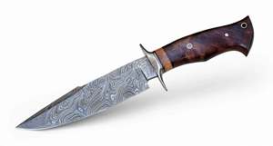 Handcrafted Damascus Steel Executive Specialty Craft <b>Tool</b> Burl <b>Wood</b> Handle Display Piece - Product Image 5