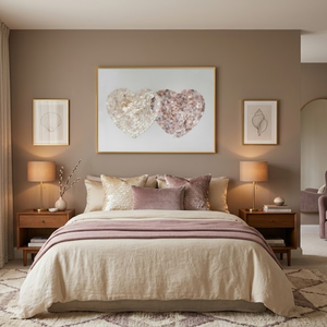 Arte Abstracto Vietnamita al por Mayor con Conchas Marinas, Pintura de Conchas Marinas en Forma de Corazón, Decoración de Pared para el Hogar - Product Image 4