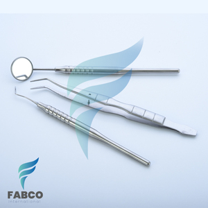 Kit d'examen dentaire, kit d'hygiène de base, pince, miroir, sonde, kit de nettoyage dentaire, ensemble de 3 pièces, instruments chirurgicaux dentaires - Product Image 3