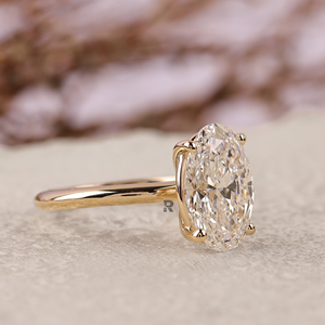 Anillo de Compromiso Ovalado de Lujo con Diamante Cultivado en Laboratorio de 1-5 Quilates, 14K/18K/PT950, Personalizable, Certificado IGI, Claridad VS1, Color E - Product Image 2