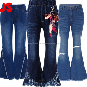Vente en gros de jeans et pantalons en denim évasés pour filles, mode décontractée printemps-automne, pantalons pour enfants, jeans pour enfants, pantalons tendance Y2K pour filles - Product Image 3