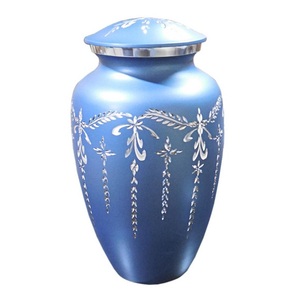 Urnas funerarias de aluminio clásicas de alta calidad para adultos, con acabado en color marrón con corte de diamante, para cenizas humanas. - Product Image 4
