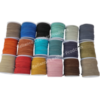 Cordon en cuir suédé plat de qualité supérieure 5 mm pour la fabrication de bijoux DIY, sacs et accessoires de mode – Tailles/couleurs personnalisées – Naturel