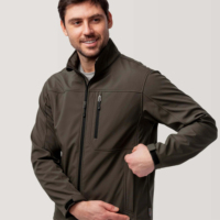 Veste bomber softshell à capuche ample pour homme Uvex Tune-up, fermeture éclair, imperméable, coupe-vent, écologique, personnalisable à l'avant