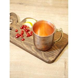 Mug à Moscow Mule en cuivre uni avec poignée en laiton, qualité alimentaire, à paroi simple, pour cocktails, bières et autres boissons, idéal pour les fêtes. - Product Image 5