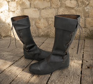 Bottes en cuir viking authentiques faites à la main pour hommes, confortables, durables, authentiques, chaussures d'histoire, chaussures de reconstitution historique - Product Image 4