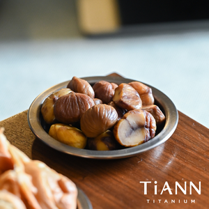 TiANN Assiette multi-usage en titane pur, légère, réutilisable, non toxique, antirouille, pour les voyages - Product Image 1