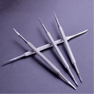 Lime à ongles double face pour ongles incarnés, outils de pédicure en acier inoxydable, repousse-cuticules pour manucure - Product Image 3