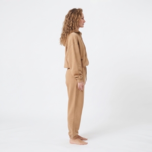 Ensemble de survêtement deux pièces pour femme personnalisé : sweat à capuche court zippé et pantalon taille haute - Product Image 2