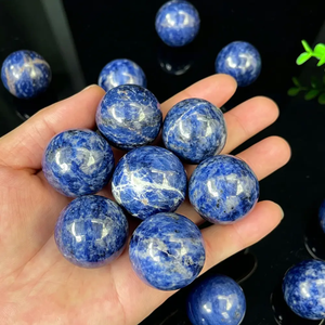 Sphère de cristal naturel en lapis-lazuli, boule polie en pierre de lapis-lazuli bleue pour la décoration de la maison, collection de cristaux et cadeau - Product Image 4