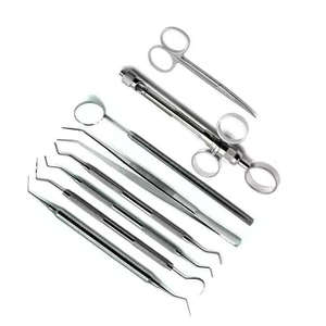 Kit d'instruments chirurgicaux manuels de classe I en acier inoxydable de haute qualité pour la préparation de couronnes dentaires, 8 instruments chirurgicaux à poignée - Product Image 3