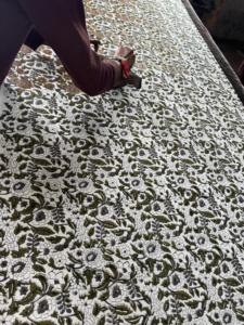 Tela de Algodón Floral Tejida a Mano, Suave y Ligera, en Tonos Tierra, Estilo Boho para Vestidos de Mujer y Niña, Ropa de Boutique Kaftan - Product Image 4