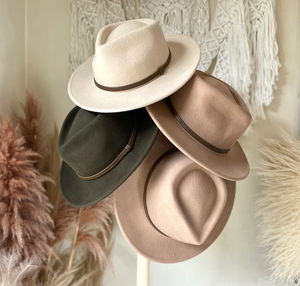 <b>Women</b> & Men Felt Fedora <b>Hat</b> <b>Womens</b> Classic <b>Hat</b> Wide Brim Jazz <b>Hat</b> with Belt Buckle - Product Image 3