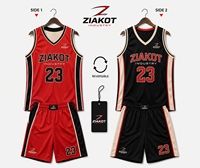 Jersey Basket Throwback Otentik Merah Putih-Hitam Kustom Terlaris Industri Grosir Langsung