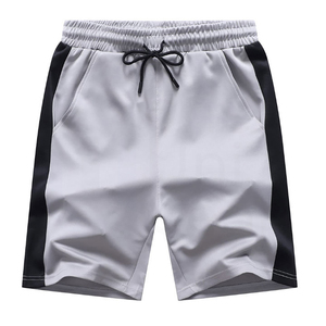Pantalones Cortos Deportivos Casuales para Hombre, de Secado Rápido, Color Sólido, con Cordón Ajustable en la Cintura y Raya Lateral - Product Image 1