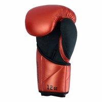 Guantes de entrenamiento de cuero vacuno tecnológico ligeros y duraderos de alta calidad con correa de muñeca ajustable para cierre, guantes de boxeo