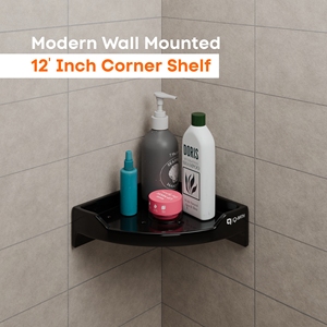 Support d'angle de 12 pouces avec étagères réglables en hauteur, organisateur de salle de bain pour les flacons de soins de la peau de grande taille et les articles de toilette volumineux - Product Image 2