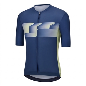 Maillot de cyclisme pour femme à manches courtes, vêtement de sport, haut de vélo avec fermeture éclair intégrale sur le devant, design avec panneaux en mesh respirant, séchage rapide, 220g, 100% coton - Product Image 3