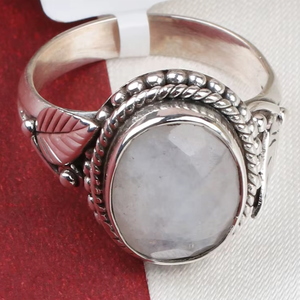 Premium High Quality Certified Natural Moonstone Gemstone 925 Solid Sterling <b>Silver</b> Bezel Setting Handmade Jewelry <b>Ring</b> - Product Image 6