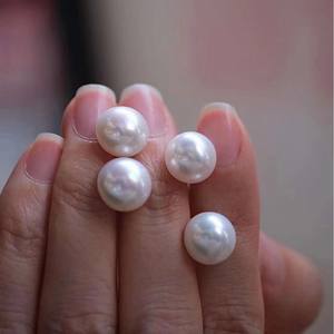 Pendientes de Perlas de Agua Dulce al por Mayor, Plata de Ley, Perlas Blancas Australianas, Joyería Fresca y Moderna - Product Image 4