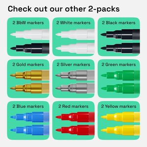 ARTISTRO 2 Pennarelli Acrilici a Punta Extra Fine 0.7mm Oro e Argento - per Progetti Artistici e Artigianali - Product Image 6