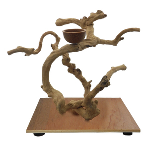 Perchoir en bois de café Javawood, fournitures écologiques pour oiseaux, PWBase JM2 - Product Image 2