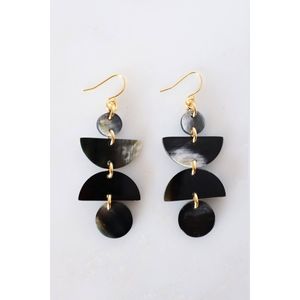 Boucles d'oreilles artisanales traditionnelles indiennes en corne de buffle, bijoux naturels, accessoires de mode en cristal RR ENTERPRISES RR202515558 - Product Image 1
