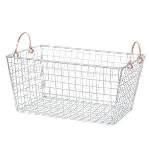 Panier de rangement rectangulaire en métal robuste, grande capacité, organisateur pour la maison - Product Image 4