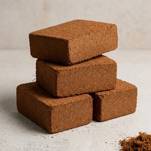 บล็อกใยมะพร้าวย่อยสลายได้ตามธรรมชาติ 100% (pH 5.8) สำหรับการใช้งานในสวน ระบบไฮโดรโปนิกส์ และการเกษตรที่ง่ายขึ้น - Product Image 1