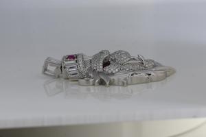 Colgante de Corona con Cara de León y Diamantes Redondos Cultivados en Laboratorio, Estilo Hip Hop, con Oro, Joyería Fina para Fiestas - Product Image 4