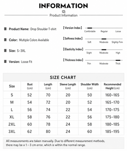 OEM Customized Logo Embroidery 260G Heavyweight Pure Cotton Unisex European Size Loose Fit Solid Crew Neck Short Sleeve <b>T</b> Shirt - Product Image 6