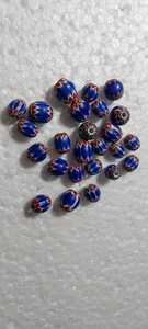 Cuentas de vidrio artesanales de varias capas con diseño de chevron, cuentas africanas Trade Star Rosetta, dijes de vidrio de estilo antiguo para la fabricación de joyas al por mayor - Product Image 3