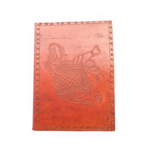 Genuine Leather <b>Notebook</b> Journal Custom Printing Wellness Journal <b>A5</b> Leather Hardcover <b>Notebook</b> For Joy And Self Care - Product Image 1