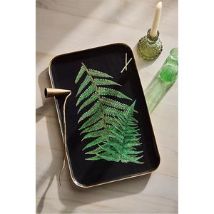 Bandeja de Servir Cuadrada Hecha a Mano de Madera de Mango con Esmalte Floral |   Plato de Cocina con Estampado Botánico Decorativo |   Bandeja de Madera de Lujo para Regalos - Product Image 2