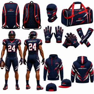 New Arrival American Football Uniforms Wholesale Custom <b>Cheap</b> American Football Jersey Custom, <b>Backpack</b>, GLOVES, Sleeves Package - Product Image 3
