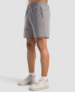 Shorts d'été pour hommes de qualité supérieure, style streetwear, respirants, coupe-vent, séchage rapide, en tissu de laine, couleur unie, mi-longueur - Product Image 2