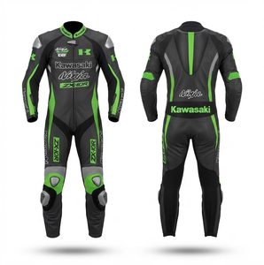 ชุดแข่งรถมอเตอร์ไซค์ Unisex Rawasaki Elite MotoCP แบบจั๊มสูท/ชุดหนังวัวแท้/หนังจิงโจ้พรีเมียม พร้อมแผ่นยืดหยุ่น - Product Image 1