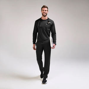 Tenues médicales personnalisées unisexes à manches longues, col rond, anti-poussière et antistatiques pour infirmières et personnel hospitalier - Product Image 1