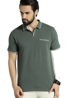T-shirts en flanelle personnalisés en gros, 100 % coton, anti-boulochage, séchage rapide, anti-plis, manches courtes, col en V, noirs pour hommes