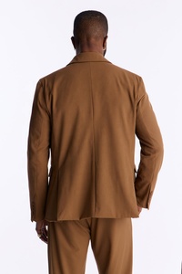 Traje de negocios de alta calidad para hombre, de un solo botón, con cuello de muesca, antiarrugas, de poliéster, corte regular, para hombre. - Product Image 4
