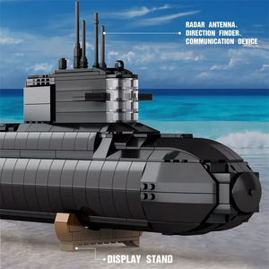 1498 Piezas Bloques de Construcción de Submarino Nuclear Estratégico Militar Grande, Modelo de Barco de Guerra, Ladrillos de Juguete DIY para Niños, Regalos de Vacaciones - Product Image 3