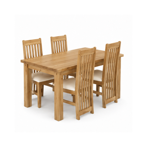 ARTERRA Ensemble de table à manger rectangulaire en teck durable, écologique et fait main, avec chaises pour la maison, l'hôtel, le restaurant, la villa - Product Image 1