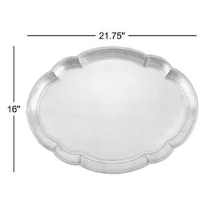 Bandeja Ovalada Grande para Servir Alimentos, Suministros para Restaurantes, Bandejas Decorativas de Aluminio, Estilo Americano, Bandeja Personalizada para Decoración de Eventos - Product Image 1