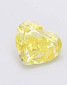 Diamante Amarillo Sintético de Corte Corazón, Color Intenso, Claridad VS2, Certificado IGI, para Joyería - Product Image 1