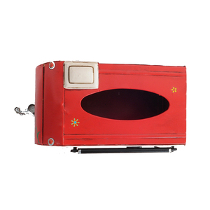 Red <b>Trailer</b> Tissue Holder Metal Handmade Vintage Truck Style Tissue <b>Box</b> Cover Decorative Home 29.21Lx12.7Wx15.24H cm - Product Image 4