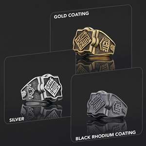 Anillo Islámico BOJ 01 Muhammad Resulullah, Caligrafía Musulmana, Regalo Religioso, Anillo de Plata 925 para Mujer, Certificado GIA - Product Image 2