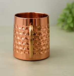 Tazas Premium de Cobre Real de 16 oz, Hechas a Mano, Aptas para Alimentos, Tazas de Metal Martillado, Tazas Personalizadas para Moscow Mule, Tazas para Vino de Bar - Product Image 2